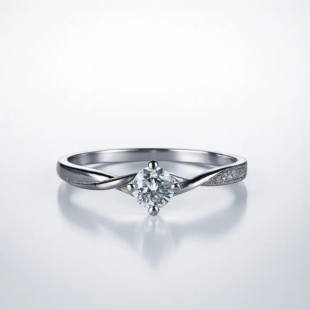 Timeless Brilliance — Solitaire Diamond 925 Silver Rings for Impeccable Moments