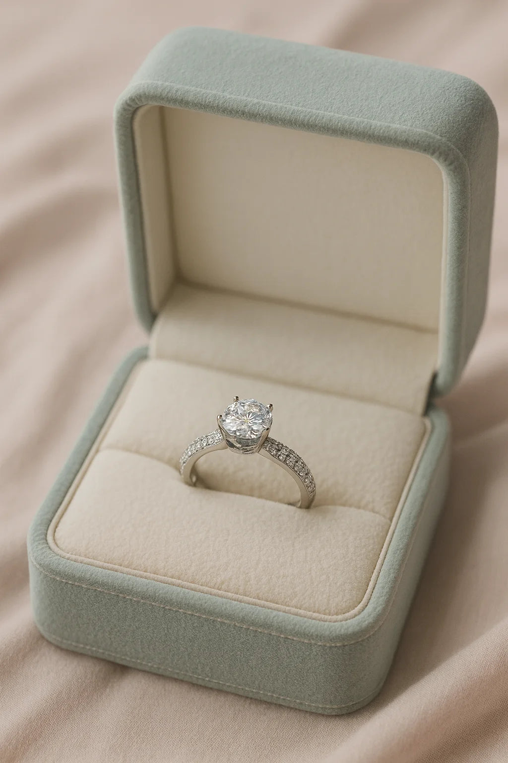 Aurora's Embrace — 925 Silver High Quality Solitare Rings for a Shimmering Promise