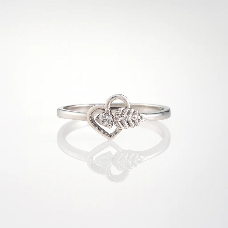 Whispering Heart Muse — 925 Silver Diamond Rings for Loves That Start Softly