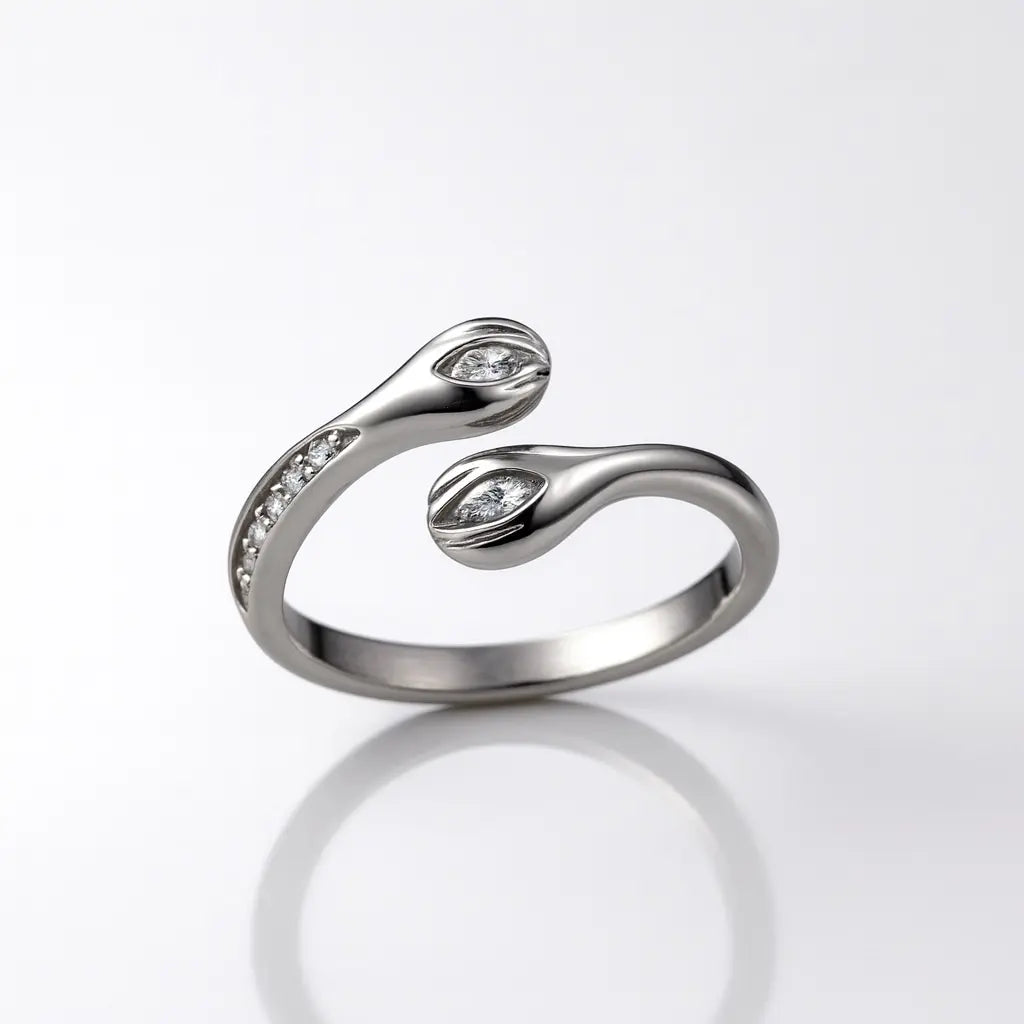 Serpentine Elegance — 925 Silver Rings for a Bold Statement