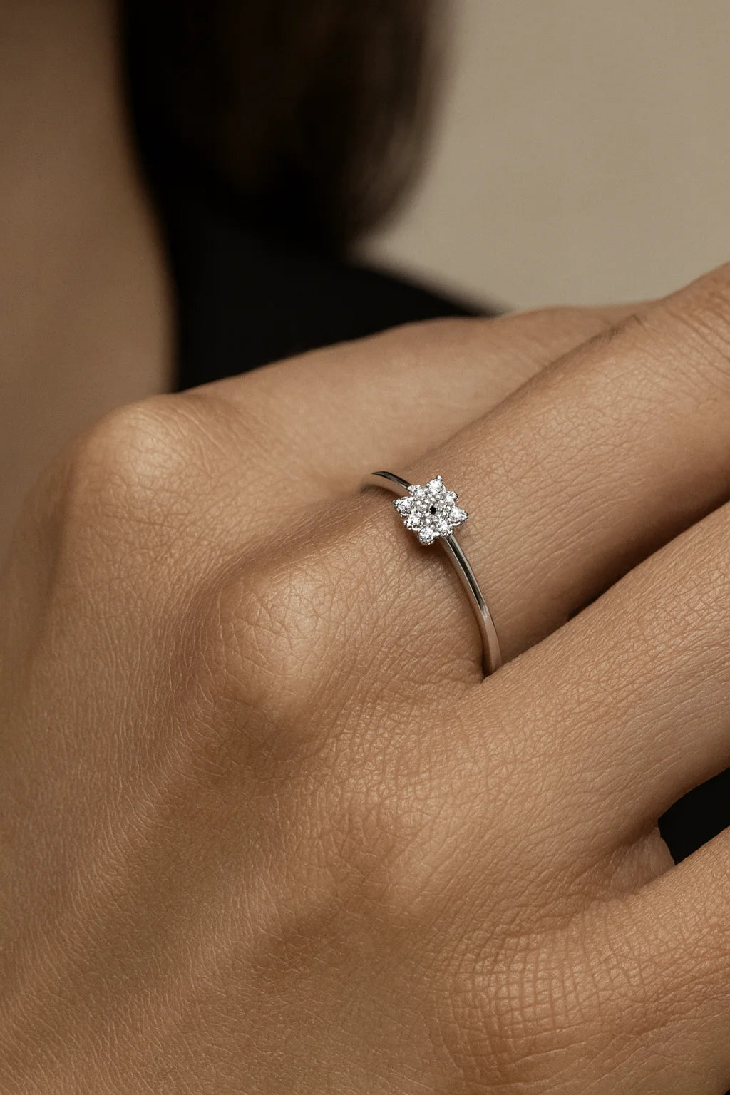 Starlit Promise Cluster — 925 Silver Diamond Rings for Wishes You Wear Daily