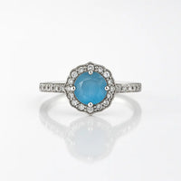 Azure Dream — 925 Silver Blue Stone Rings for Serene Elegance