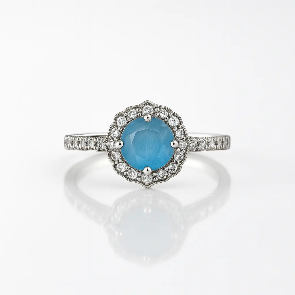 Azure Dream — 925 Silver Blue Stone Rings for Serene Elegance