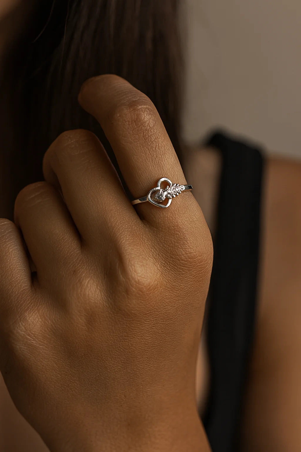 Whispering Heart Muse — 925 Silver Diamond Rings for Loves That Start Softly