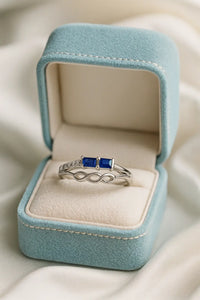 Infinite Sapphire Elegance — 925 Silver Rings for Unending Sophistication