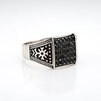 Nightshield Monarch — 925 Oxidised Silver Black Stone Rings for Quiet Authority