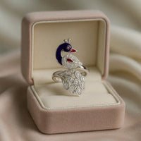 Peacock Elegance — 925 Silver Rings for a Dance of Grace