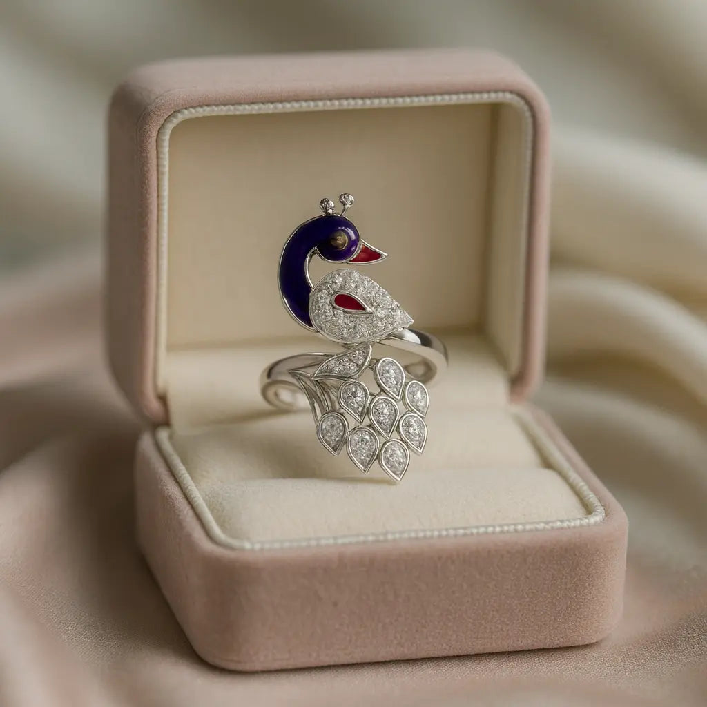 Peacock Elegance — 925 Silver Rings for a Dance of Grace