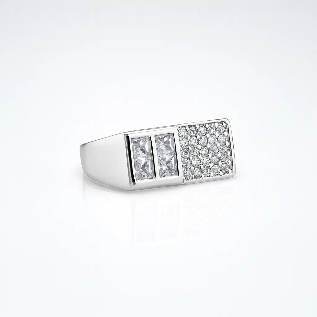 The Mens Brilliance — 925 Silver Diamond Rings for Timeless Elegance