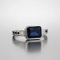 Midnight Majesty — 925 Silver Sapphire Rings for Royal Enchantment