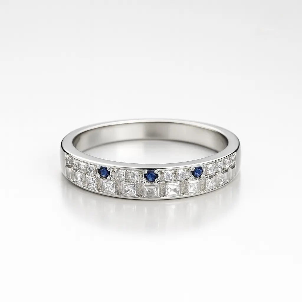 Midnight Sapphire Elegance — 925 Silver Rings for a Night of Enchantment