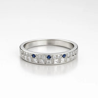 Midnight Sapphire Elegance — 925 Silver Rings for a Night of Enchantment