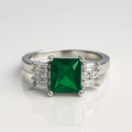 The Enchanted Emerald — 925 Silver Rings for a Love That Blooms Eternal