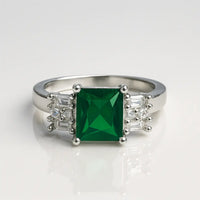 The Enchanted Emerald — 925 Silver Rings for a Love That Blooms Eternal