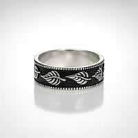 Enchanted Forest Whisper — Oxidized Silver Rings with Nature’s Grace