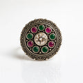 Majestic Heritage — 925 Oxidised Silver Rings for Timeless Royalty