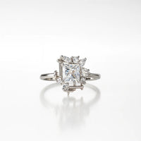 Frosted Elegance — 925 Silver Crystal Rings for Icy Enchantment