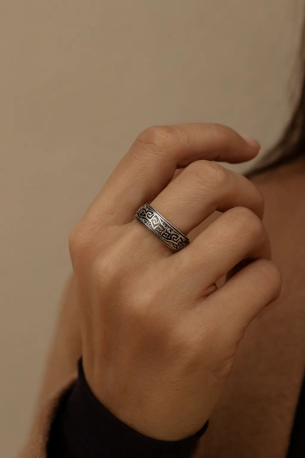 Enchanted Maze — 925 Oxidised Silver Rings Crafting Loops of Forever