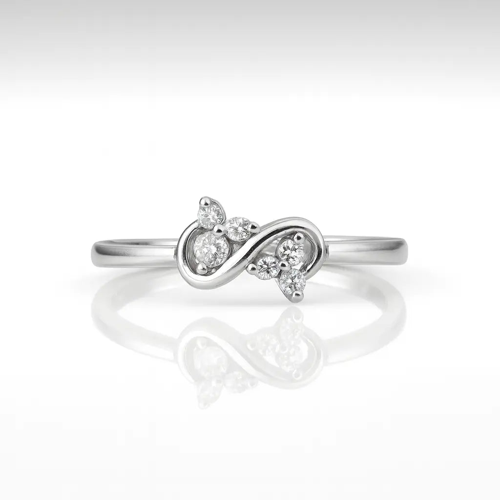 Infinite Elegance — 925 Silver Diamond Rings Under the Silken Strands of Stars