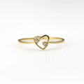Heart's Embrace — 925 Silver Heart Rings for Infinite Love Gold Plated