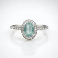Ocean's Whisper — 925 Silver Aquamarine Rings for Serene Elegance