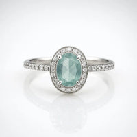 Ocean's Whisper — 925 Silver Aquamarine Rings for Serene Elegance