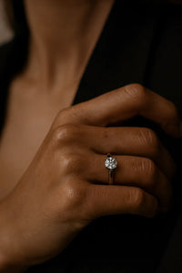 The Eternal Shine of Diamante — Exquisite Silver Solitaire Rings