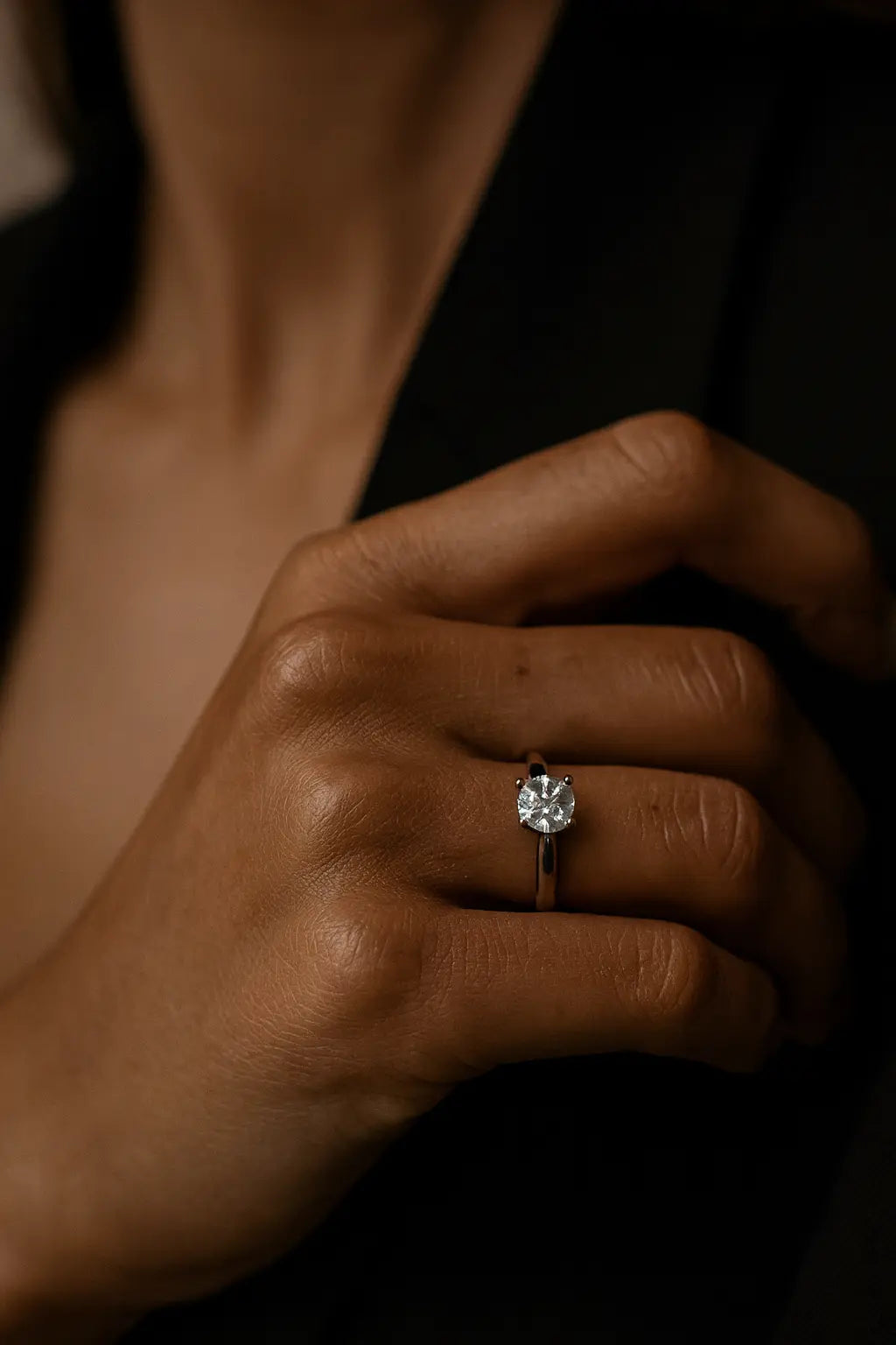 The Eternal Shine of Diamante — Exquisite Silver Solitaire Rings