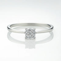 Starlit Promise Cluster — 925 Silver Diamond Rings for Wishes You Wear Daily
