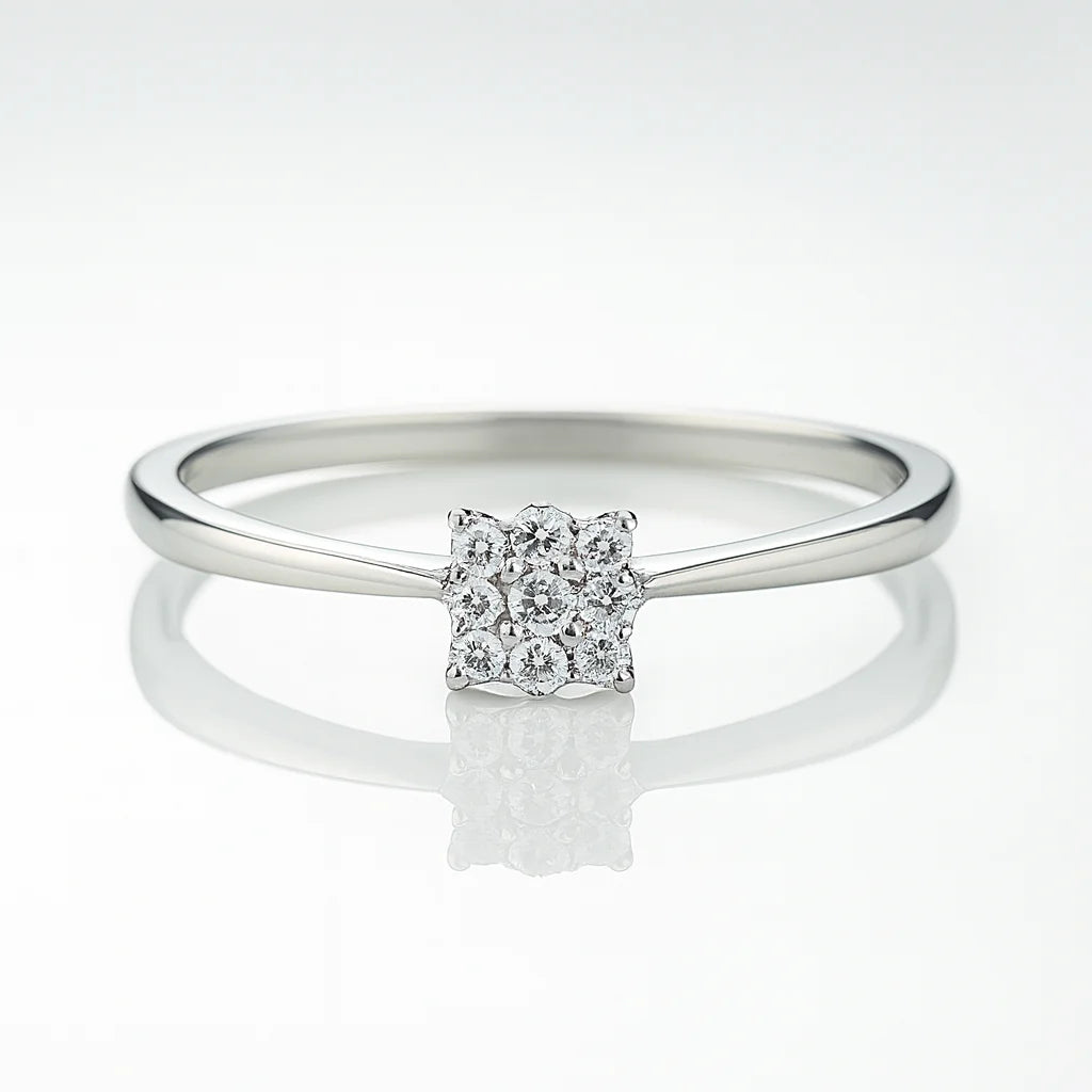 Starlit Promise Cluster — 925 Silver Diamond Rings for Wishes You Wear Daily