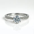 Eternity Ember Solitaire — 925 Silver Diamond Rings for Vows That Never Dim