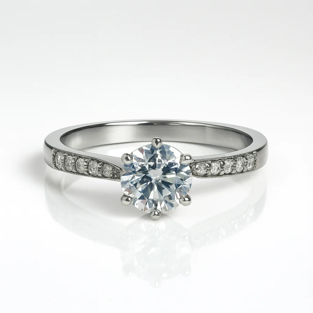 Eternity Ember Solitaire — 925 Silver Diamond Rings for Vows That Never Dim
