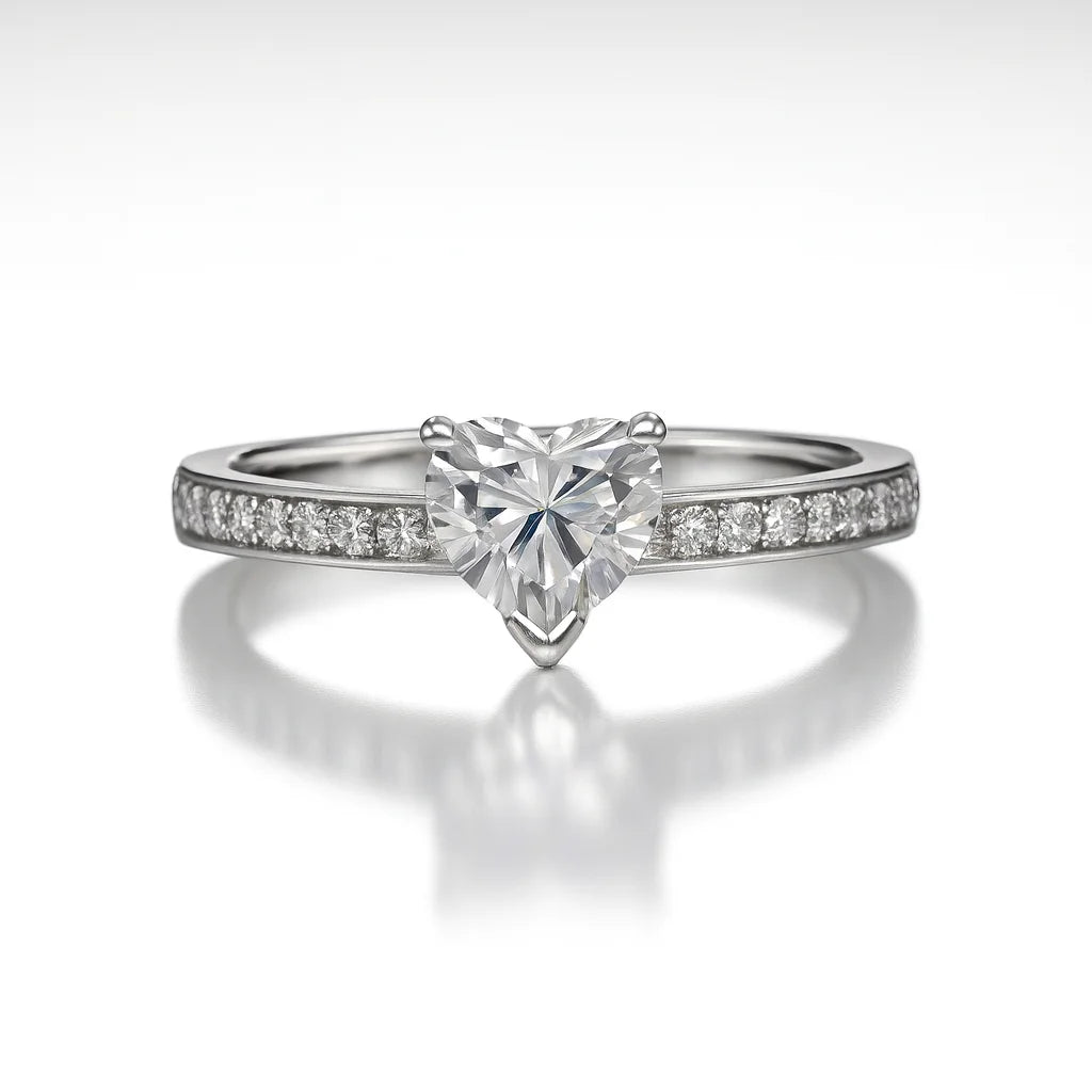 Eternal Heartbeat — 925 Silver Heart Diamond Rings for Timeless Love