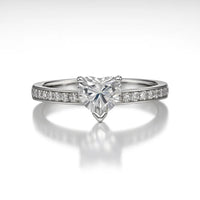 Eternal Heartbeat — 925 Silver Heart Diamond Rings for Timeless Love