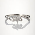 Moonlit Blossom Reverie — 925 Silver Diamond Rings for Promises in Full Bloom