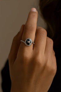 Midnight Whisper — 925 Silver Sapphire Rings for Secret Allure