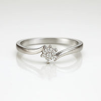 Starlit Grace — 925 Silver Cluster Diamond Rings for Radiant Brilliance