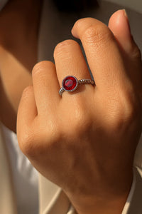 Crimson Symphony — 925 Silver Ruby Rings for Passionate Elegance