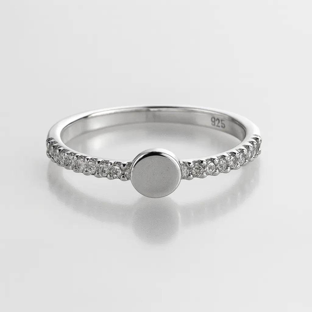 Celestial Halo — 925 Silver Solitaire Rings for Timeless Elegance