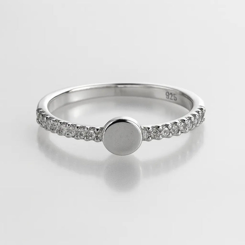 Celestial Halo — 925 Silver Solitaire Rings for Timeless Elegance