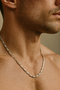 Premium Men’s Premium Silver Link Chain – Sleek Minimal Designer Jewelry for Everyday Wear