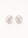 Moonlit Grace: Artisanal Oxidised Silver Petal Earrings