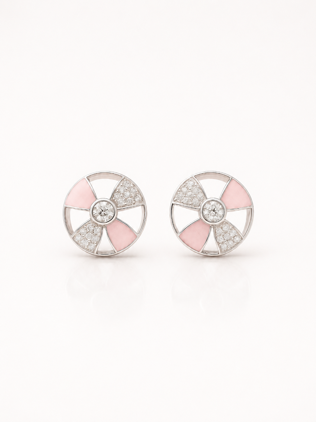 Moonlit Grace: Artisanal Oxidised Silver Petal Earrings
