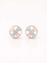 Moonlit Grace: Artisanal Oxidised Silver Petal Earrings