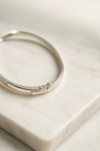 Pure 925 Silver Baguette & – Elegant Statement Bracelet for Women