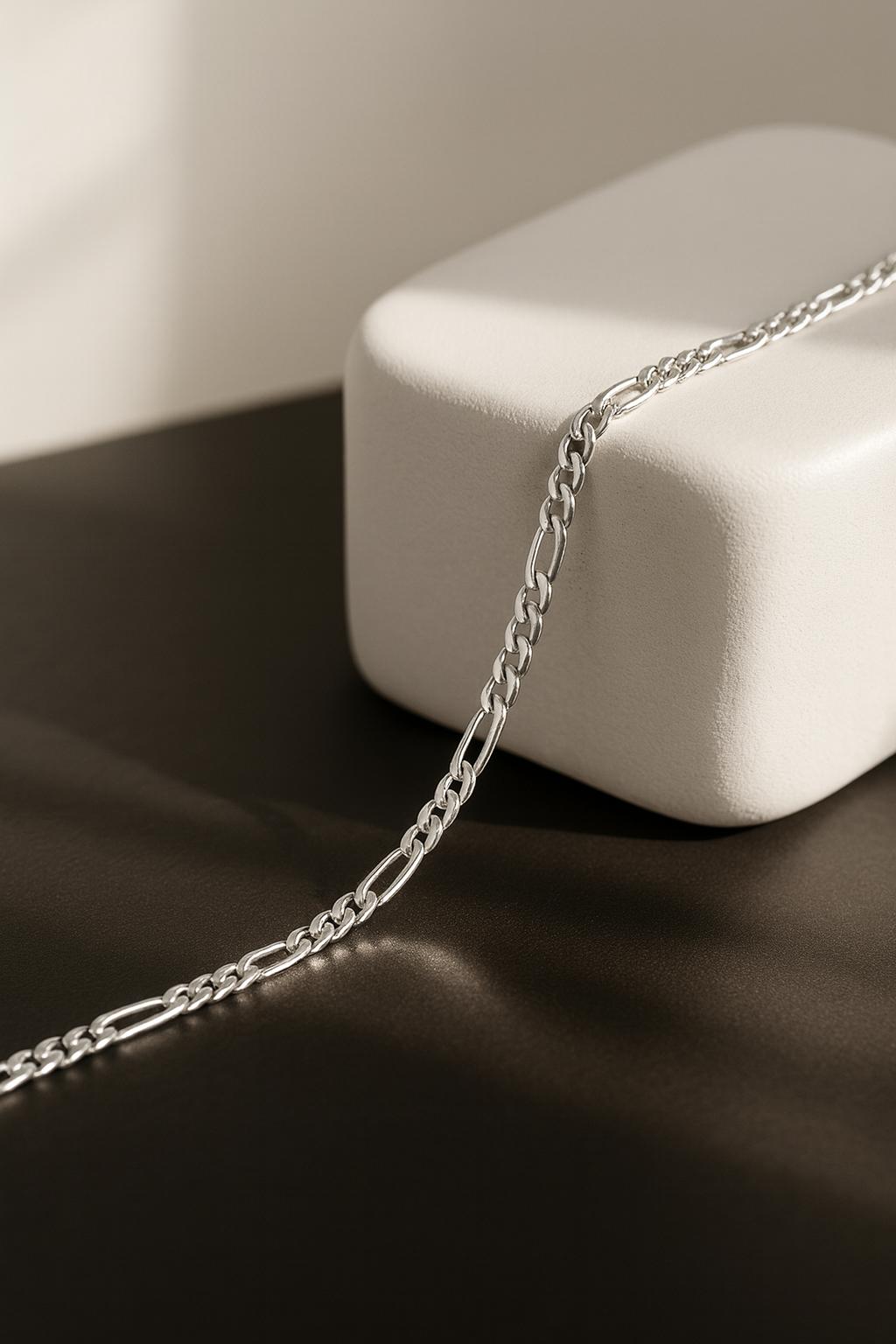 Premium Men’s Silver Figaro Chain – Bold, Polished & Timeless