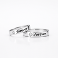 Forever Etched Vowbands — 925 Silver Diamond Couple Rings for Unbroken Promises