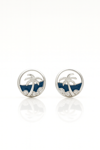 Enchanted Waves: Luxurious Oxidised Silver Oceanic Earrings