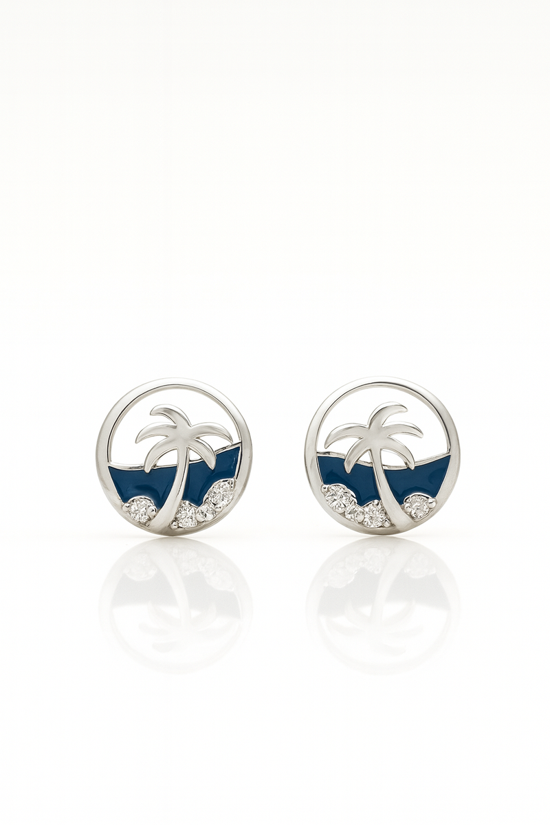 Enchanted Waves: Luxurious Oxidised Silver Oceanic Earrings