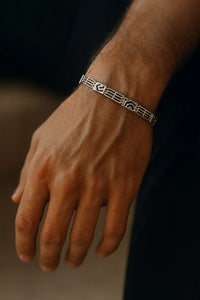 Premium 925 Silver Handcrafted Bracelet for Men – Modern Minimal Style